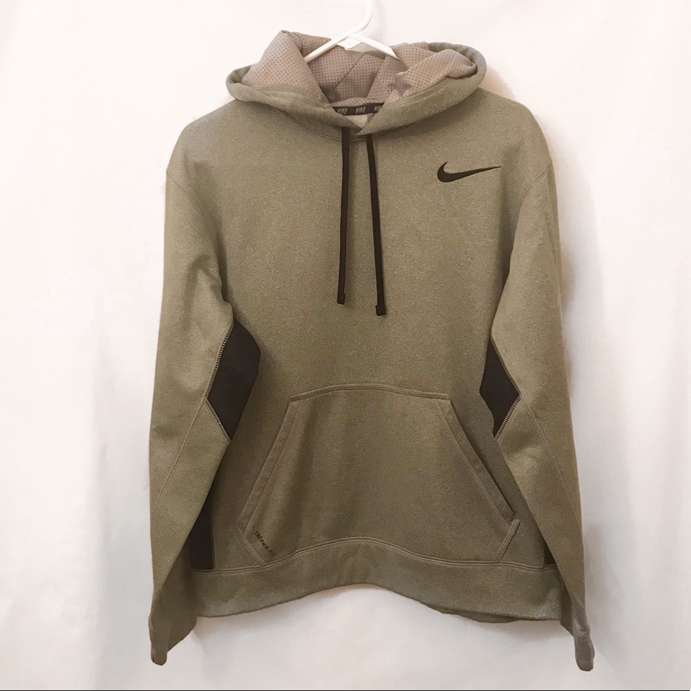 Nike Therma-Fit Hoodie Men’s Sweatshirt Gray/Blk